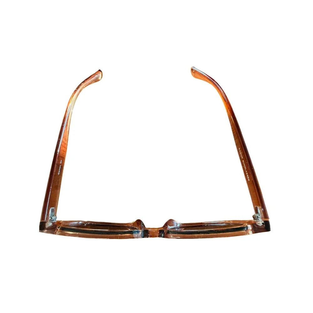 Cotton On Razor‎ Sunglasses Amber Translucent Rectangular Slim Frame Women